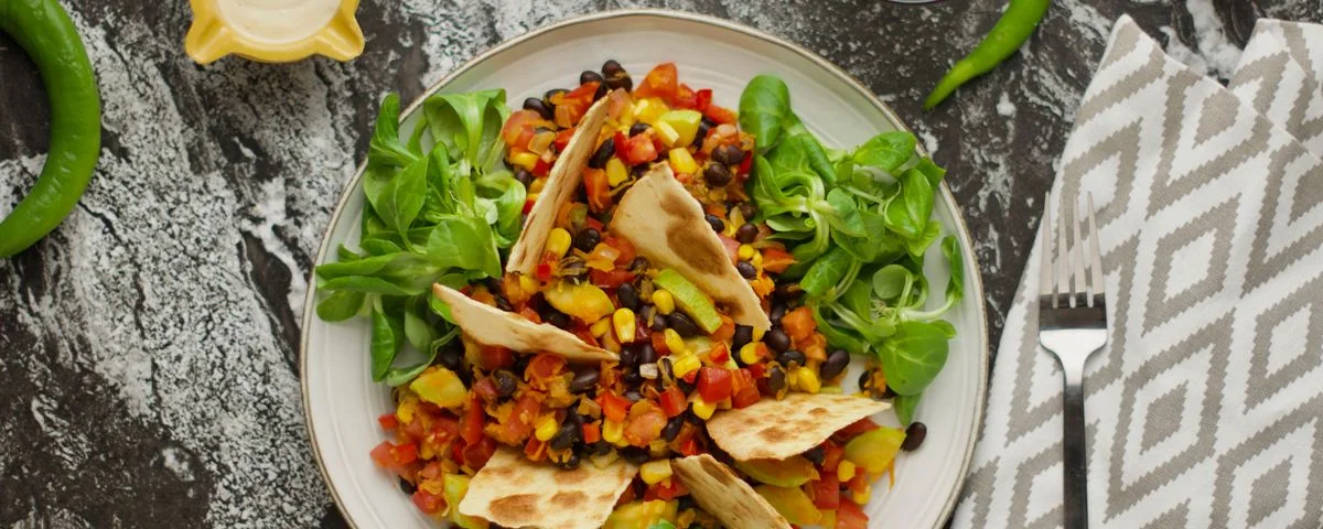 Recipe kit Mexican salad with tortilla chips